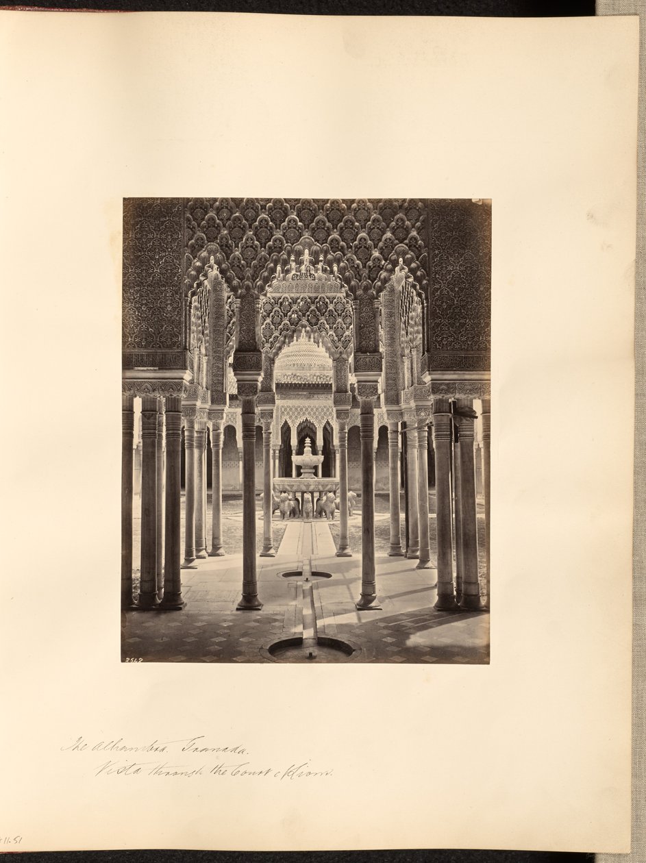 Alhambra, Granada, utsikt over Løvegården av Francis Frith