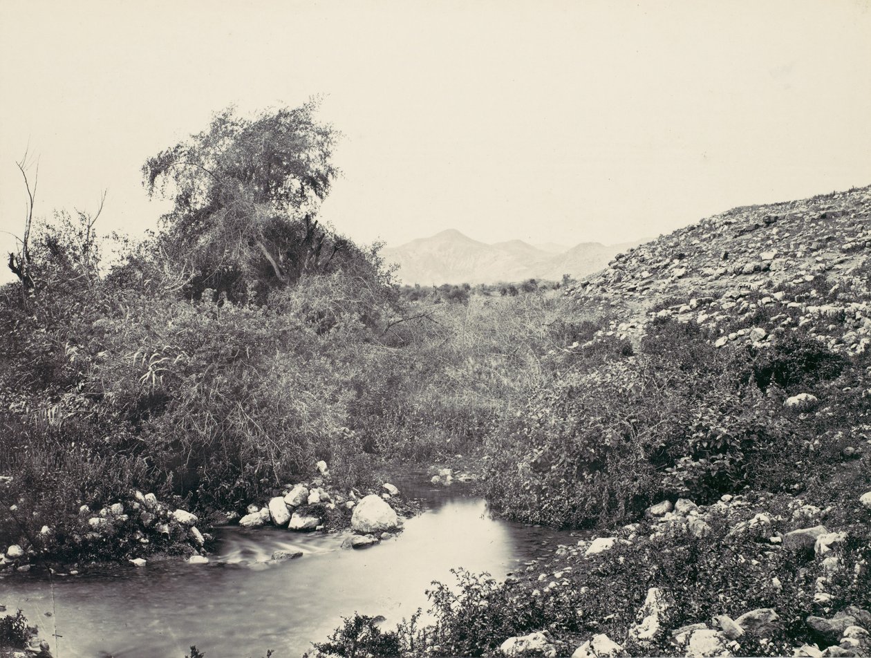 Fontenen til Jerico og det sannsynlige stedet for byen, ca. 1857. av Francis Frith