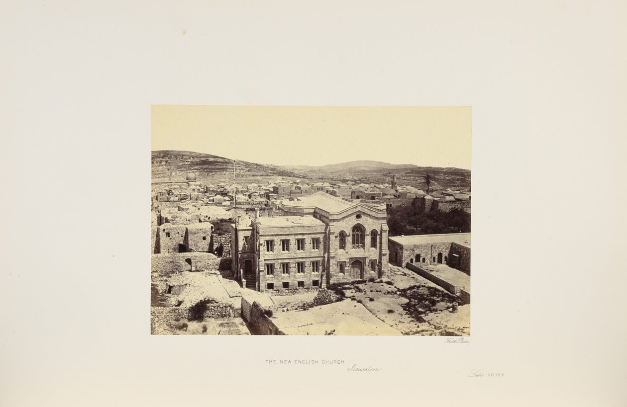 Den nye engelske kirken, Jerusalem av Francis Frith