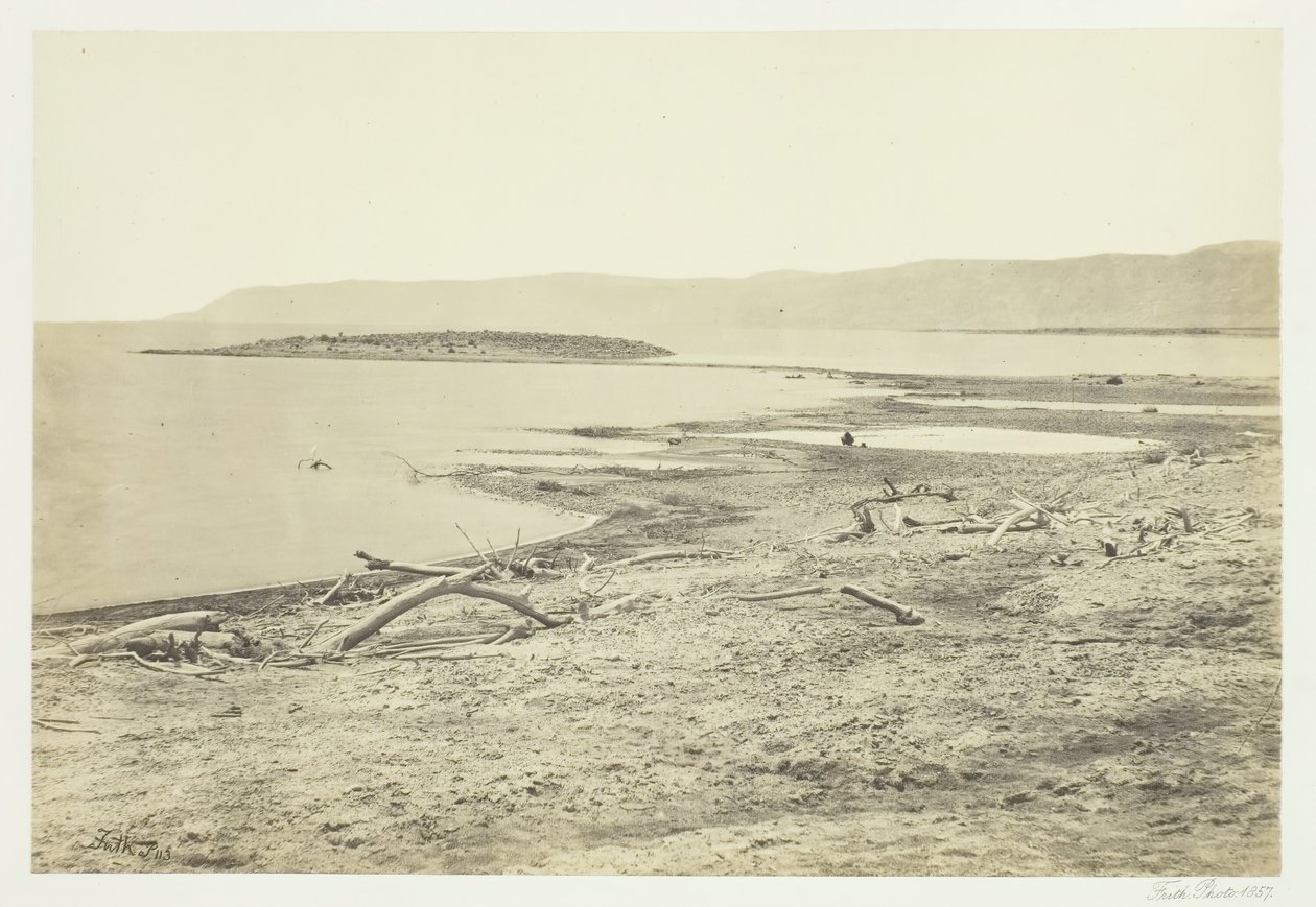 Nordkysten av Dødehavet, 1857. av Francis Frith