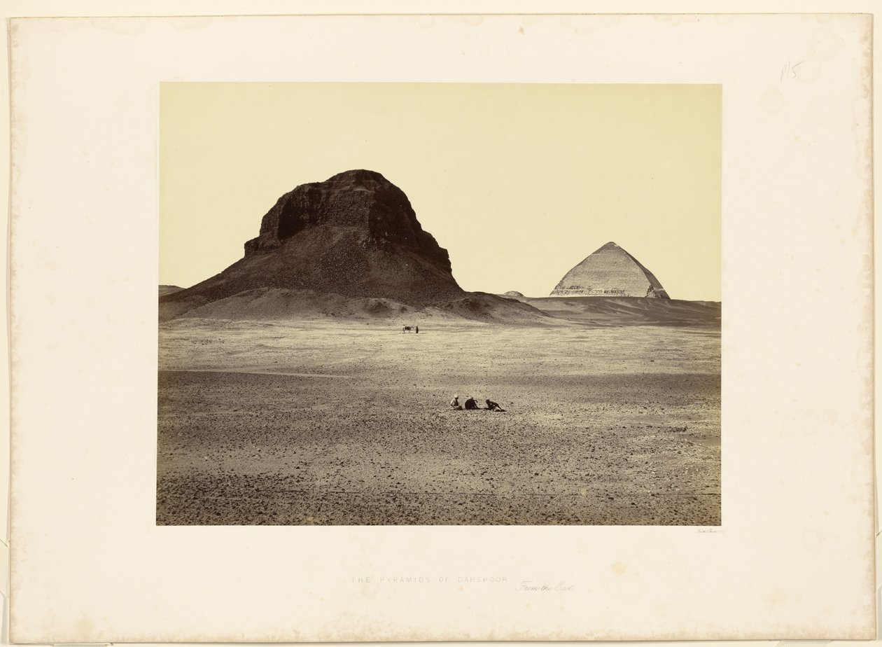 Pyramidene i Dahshur sett fra øst av Francis Frith