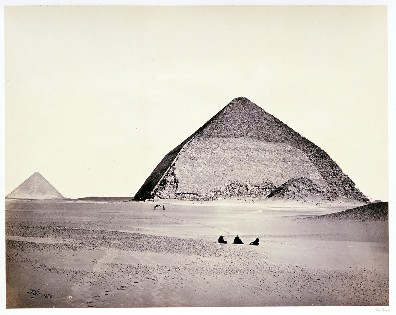 Pyramidene i Dahshoor, sett fra sørvest av Francis Frith