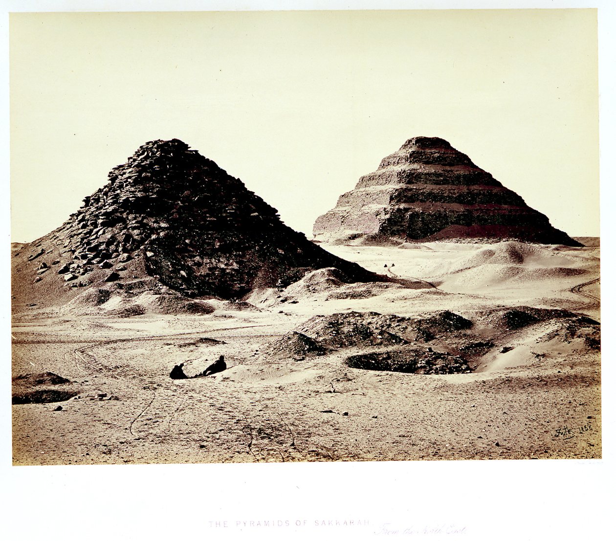 Pyramidene i Sakkara, sett fra nordøst av Francis Frith