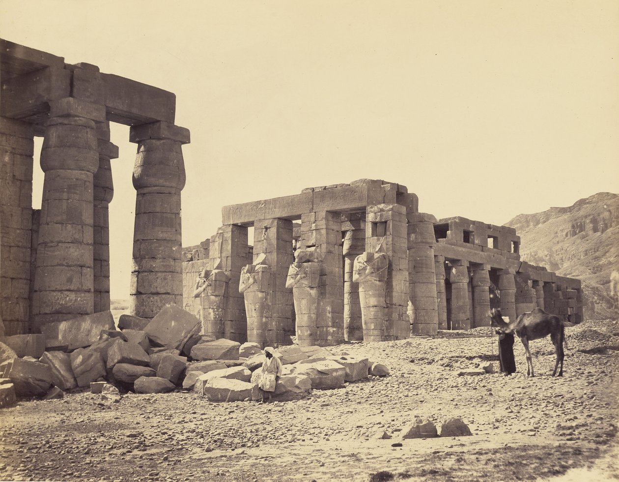 Ramesseum i El-Kurneh. Theben. Andre motiv av Francis Frith