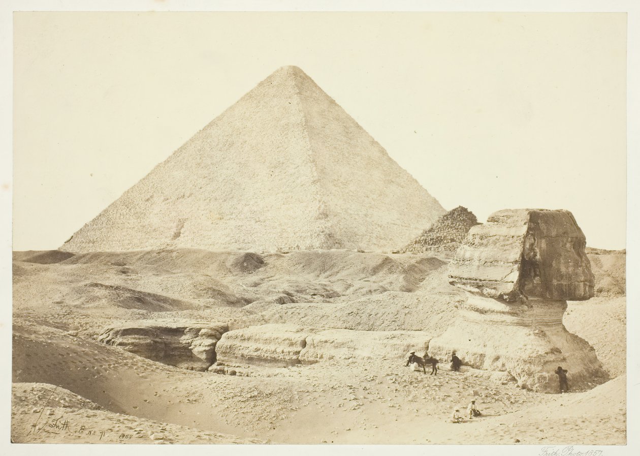 The Sphynx and Great Pyramid, 1857, trykt 1862. av Francis Frith