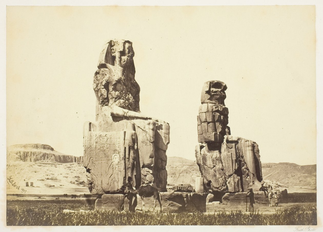 Statuene av Memnon av Francis Frith