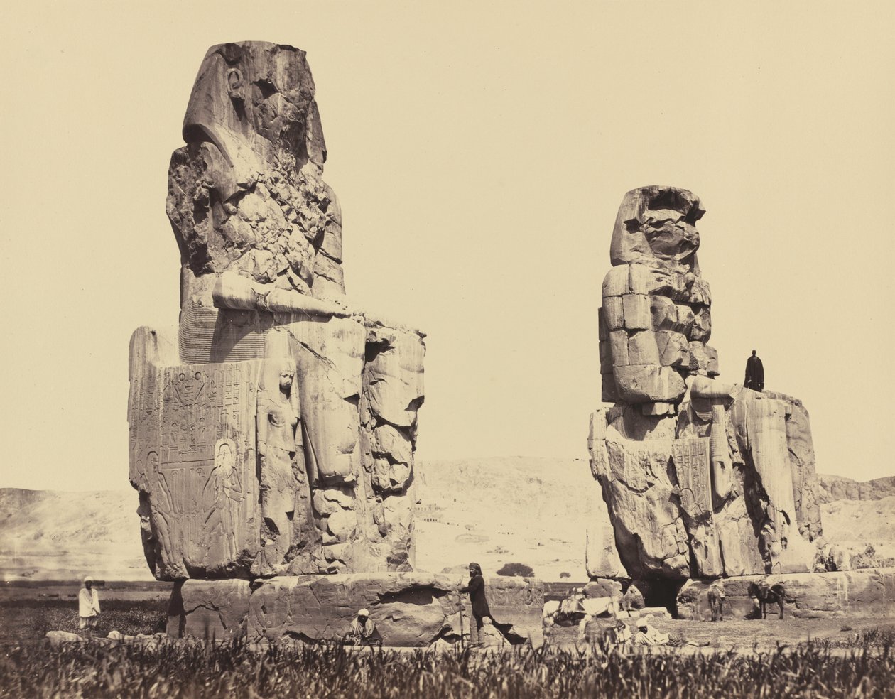 Statuene på sletten, Teben av Francis Frith