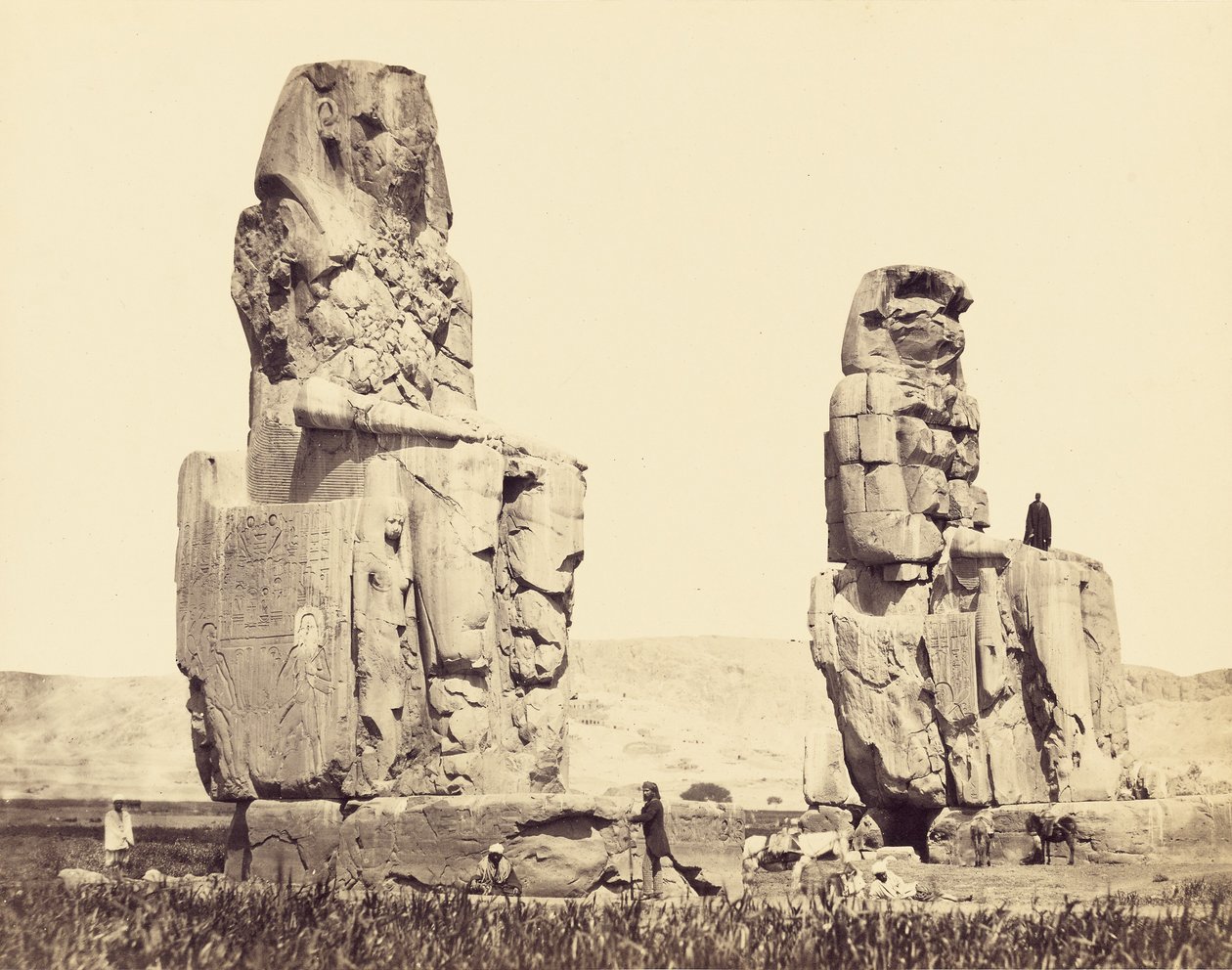 Statuene på sletten, Teben av Francis Frith