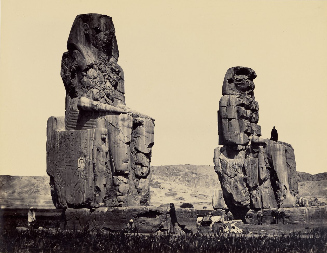 Statuene på sletten, Theben av Francis Frith