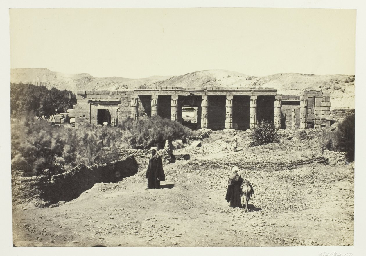 Goorneh-tempelet, Theben av Francis Frith