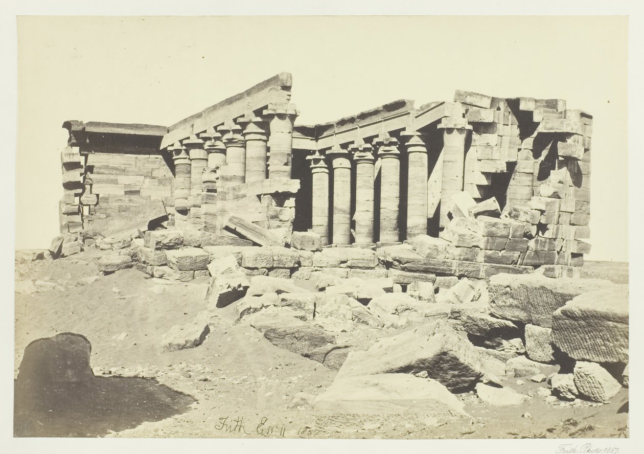 Maharaka-tempelet, Nubia, 1857. av Francis Frith