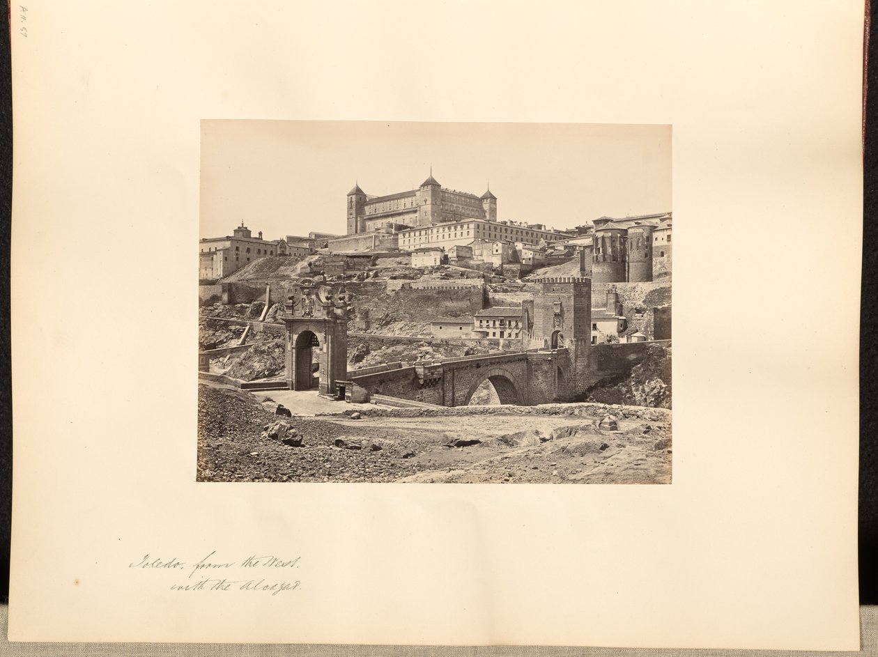 Toledo fra vest, med Alcazar av Francis Frith