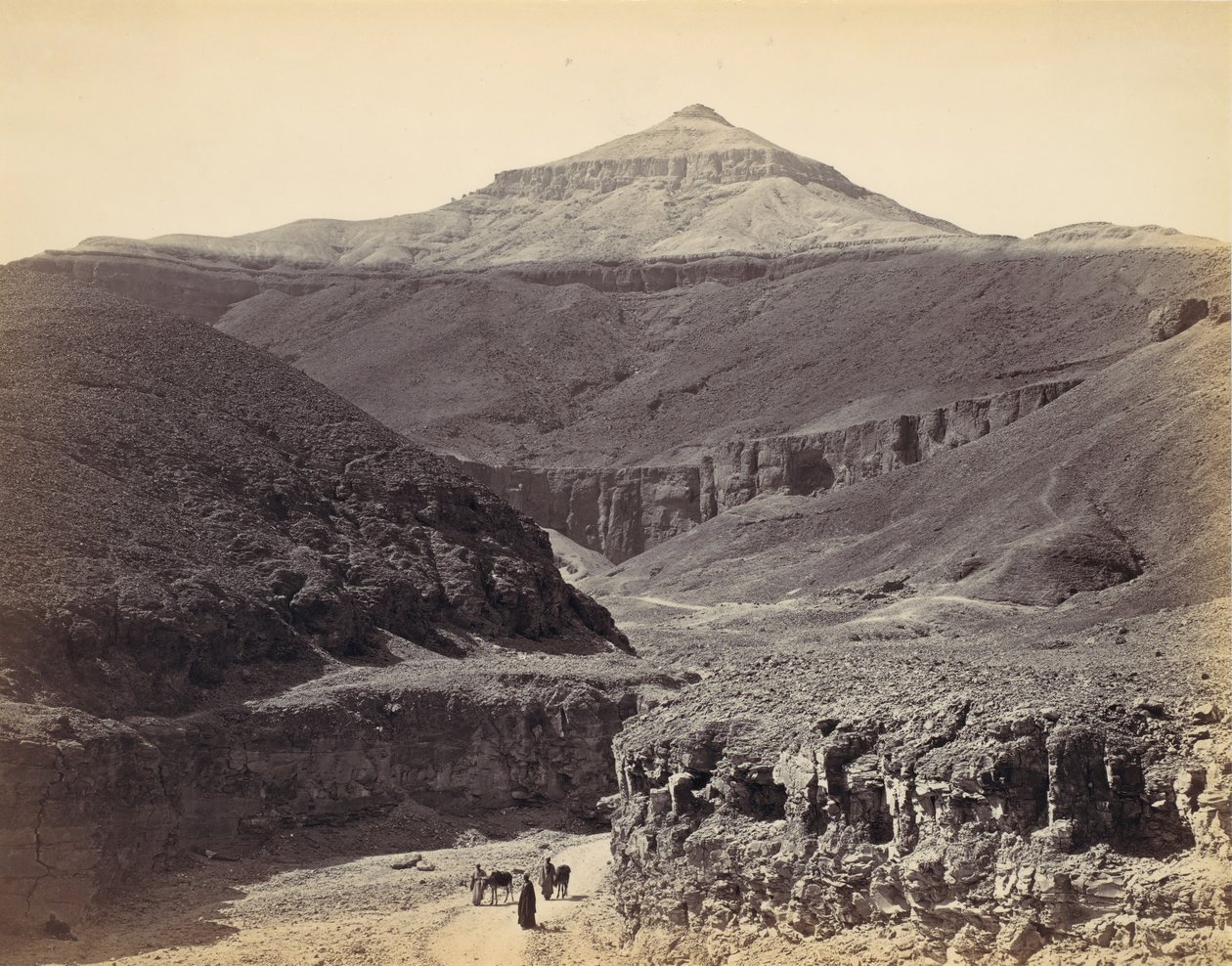 Kongenes dal, Theben, ca. 1857, trykt 1870-årene. av Francis Frith