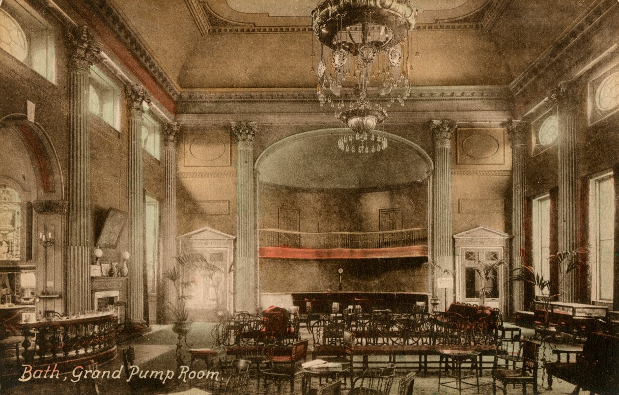 Grand Pump Room, Bath, Somerset, slutten av 1800- eller begynnelsen av 1900-tallet. av Frith and Co