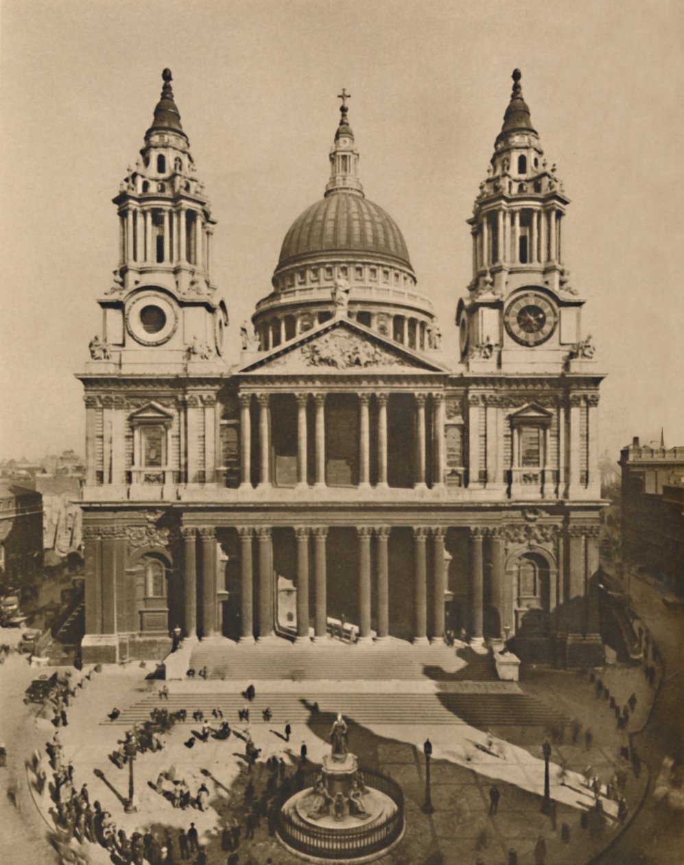 Den store kirken bygget av Wren på stedet til Old St. Pauls, c1935. av Frith and Co