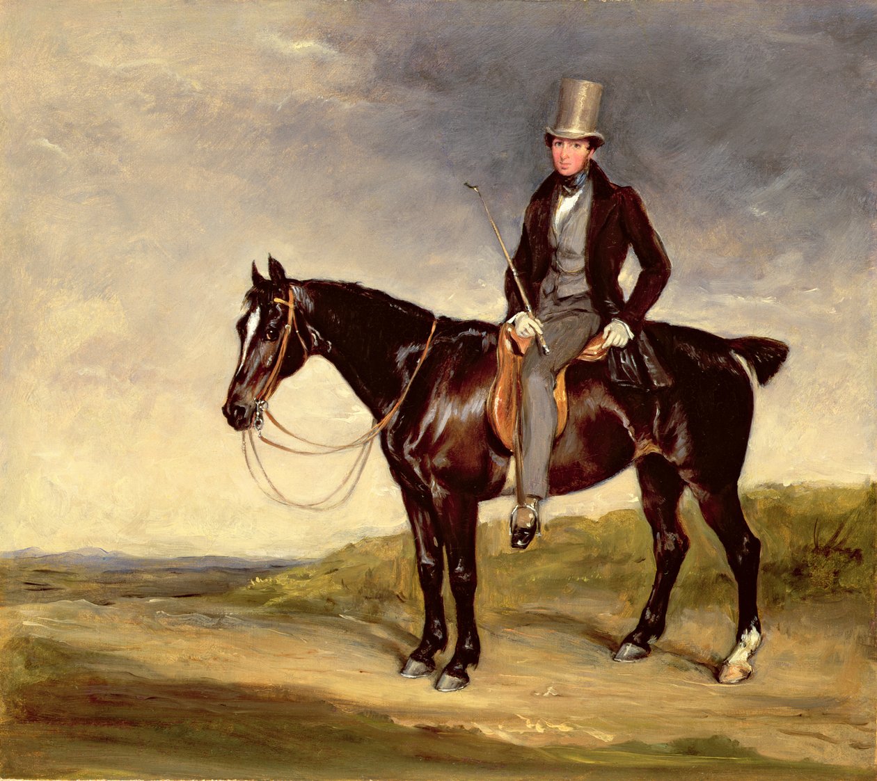 John Hay-Mackenzie på sin Dark Bay Cob (olje på lerret) av Francis Grant