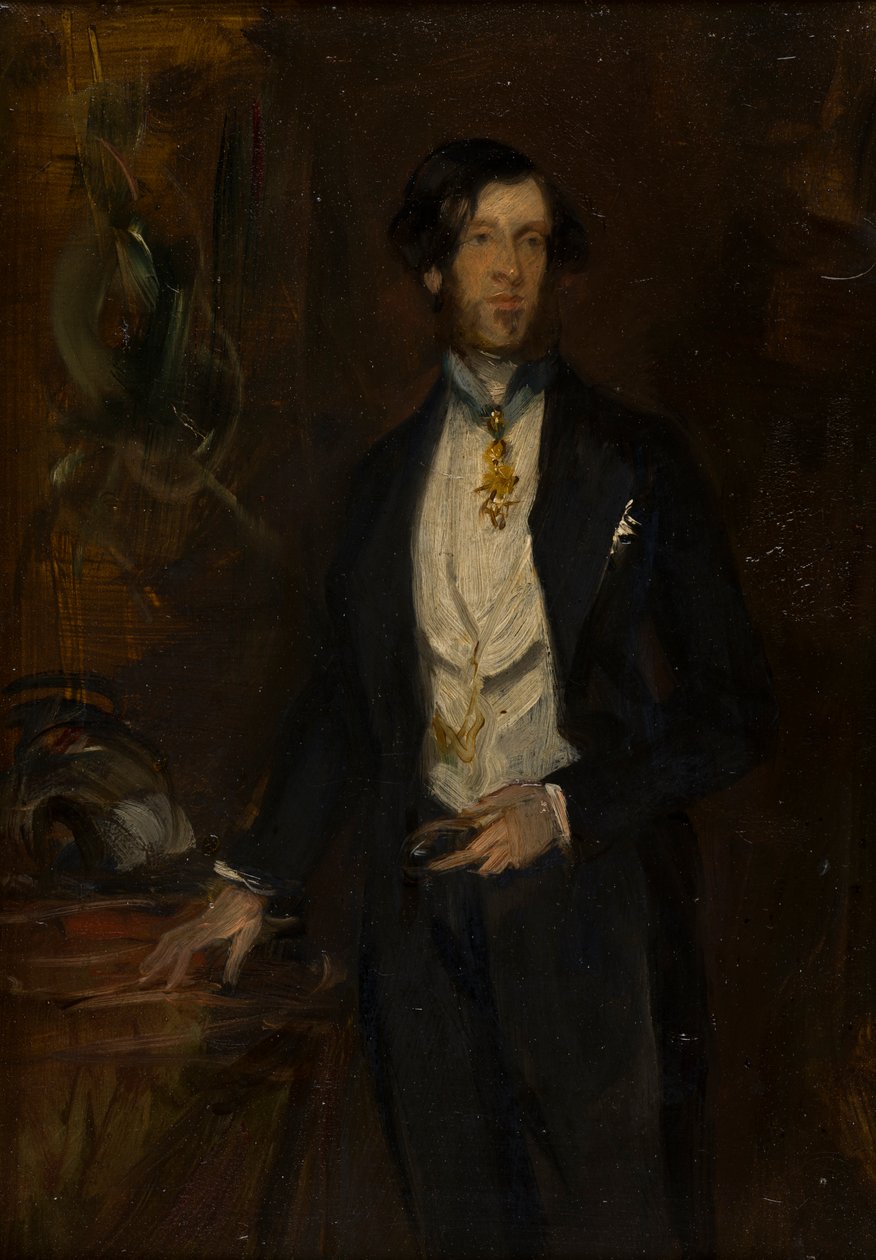 Portrett av Albert, Lord Londesborough (1805-1860), ca. 1825-60 (olje om bord) av Francis Grant