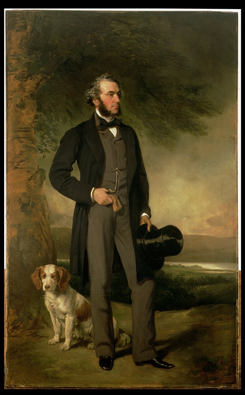 Portrett av John Hick Esq, JP, ca. 1861 (par 93967) av Francis Grant