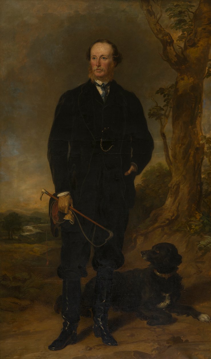 Portrett av Orlando George Charles, 3. jarl av Bradford (1819-1898), ca. 1839-78 (olje på lerret) av Francis Grant