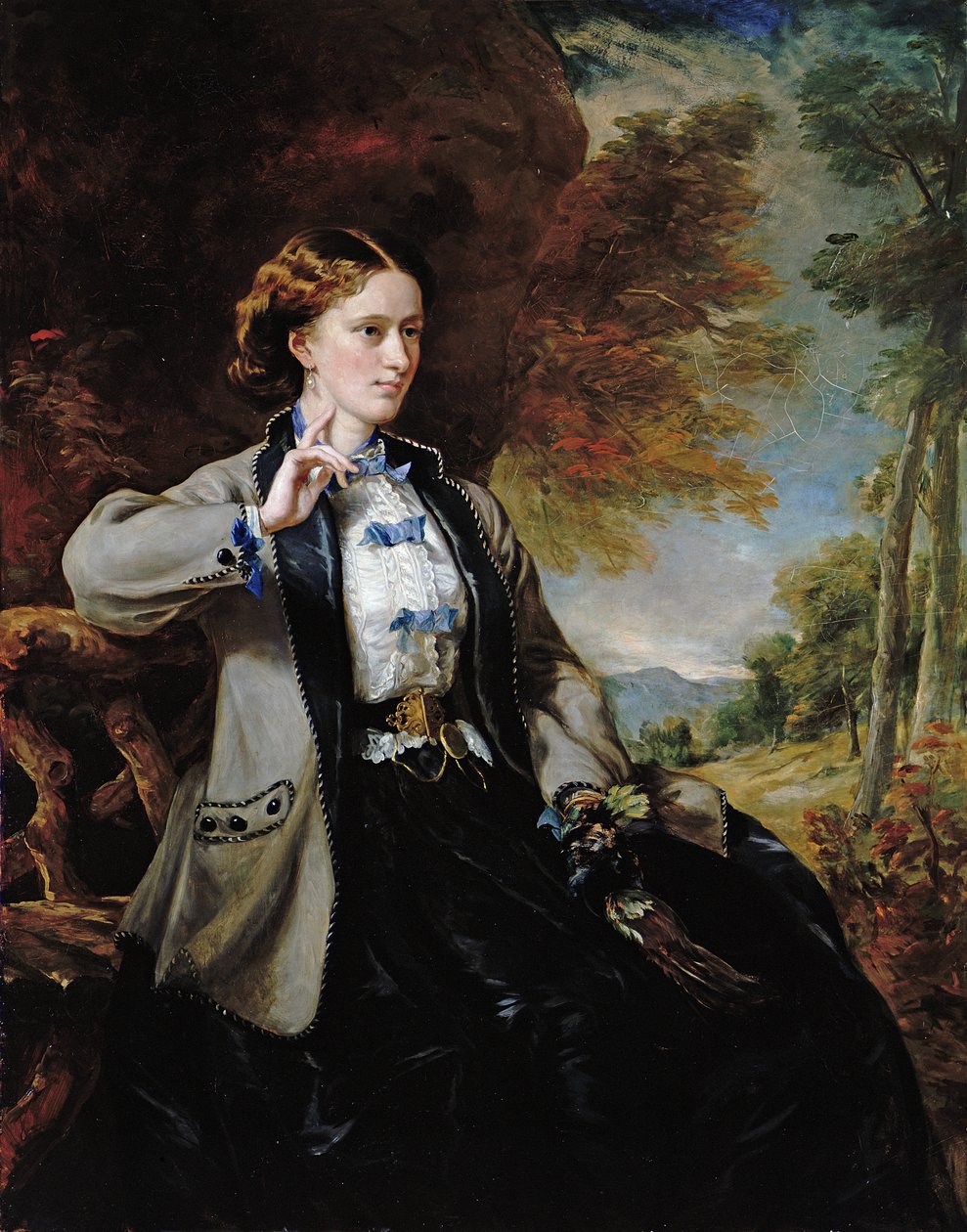 Portrett av Hon. Mrs Meynell-Ingram (olje på lerret) av Francis Grant