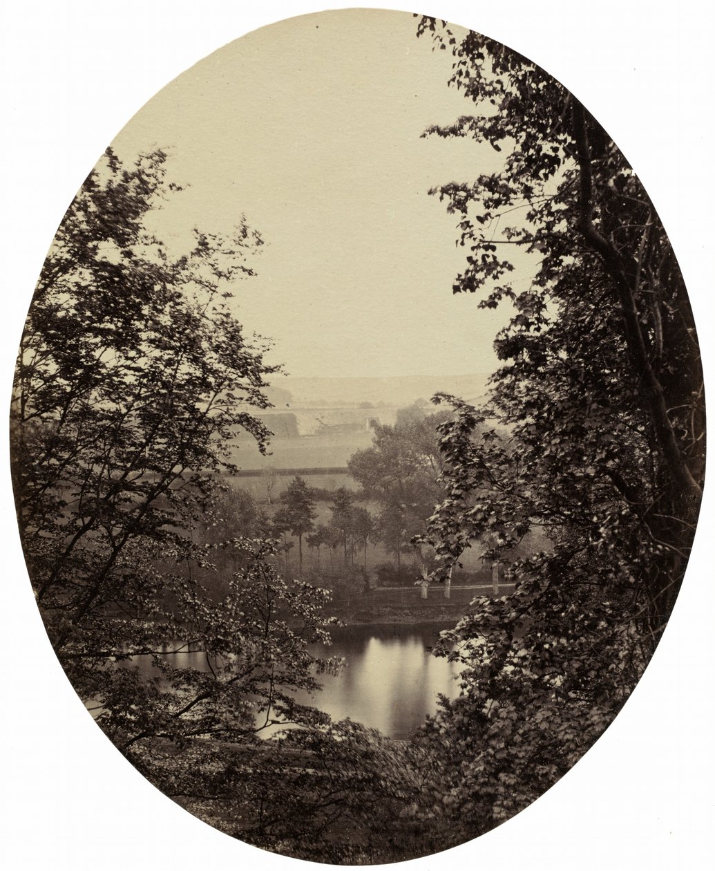 The Banks of the Severn, nær Winterdyne, ca. 1862. av Francis Gresley