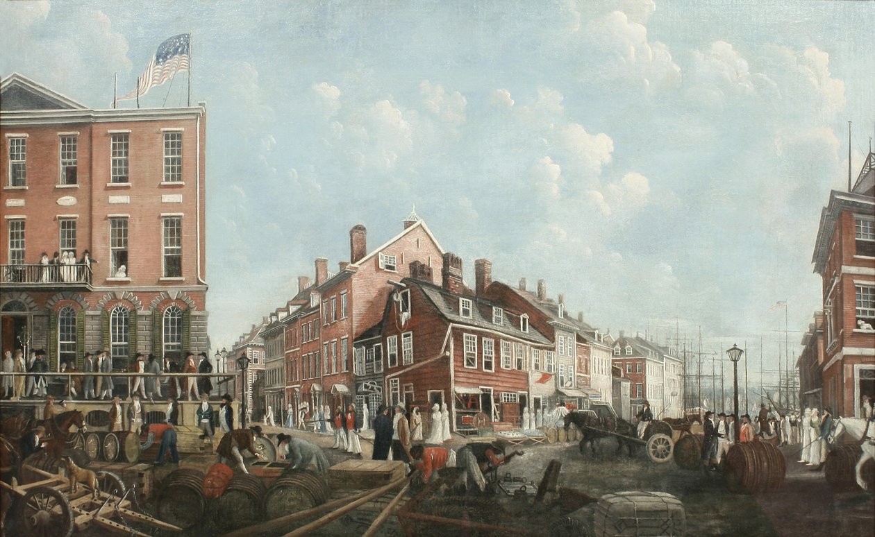 Tontine Coffee House, ca. 1797 (olje på lin) av Francis Guy