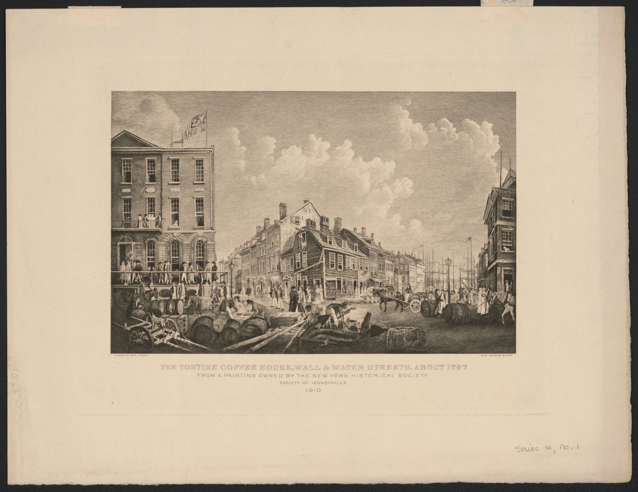 Tontine Coffee House på Wall Street, New York av Francis Guy