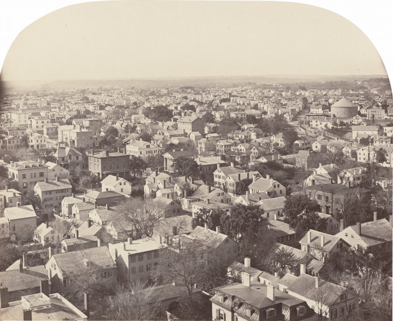 Ser nordvest fra Westminster Street, Providence, 1858-1860. av Francis Hacker