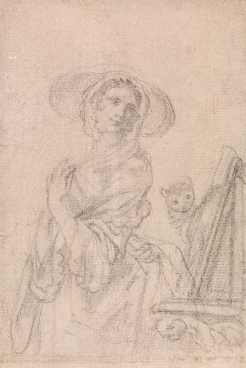 En studie for "Seing - La Vue" (En av de fem sansene) av Francis Hayman
