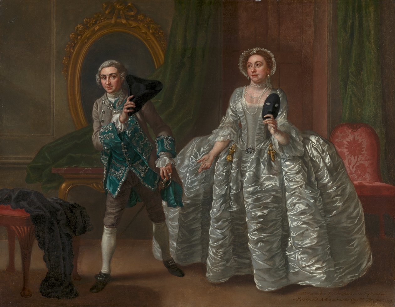 David Garrick og Mrs. Pritchard i Benjamin Hoadleys "The Suspicious Husband" av Francis Hayman