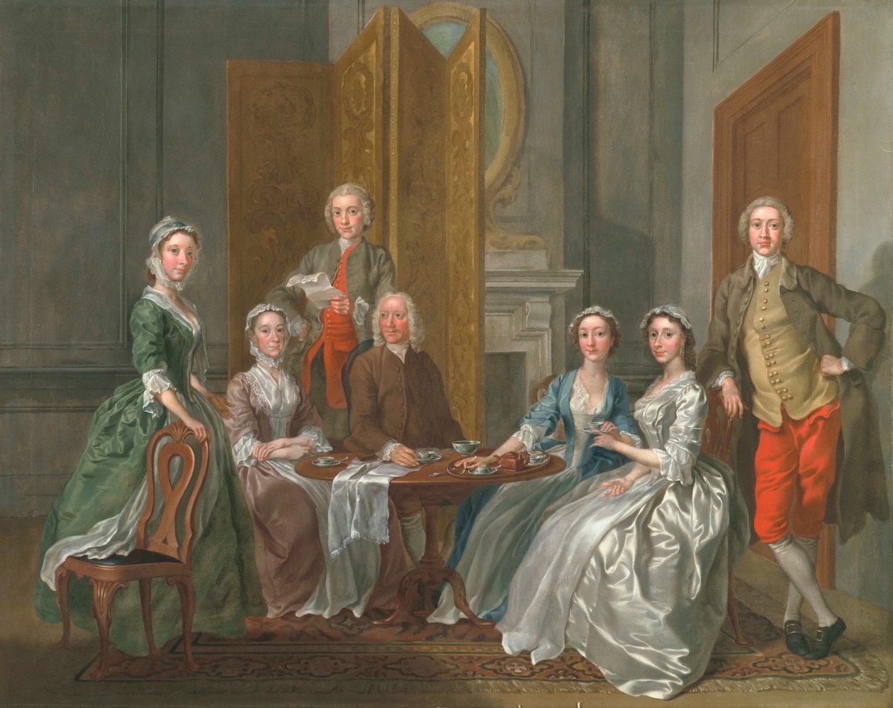 Familien Gascoigne, ca. 1740 av Francis Hayman