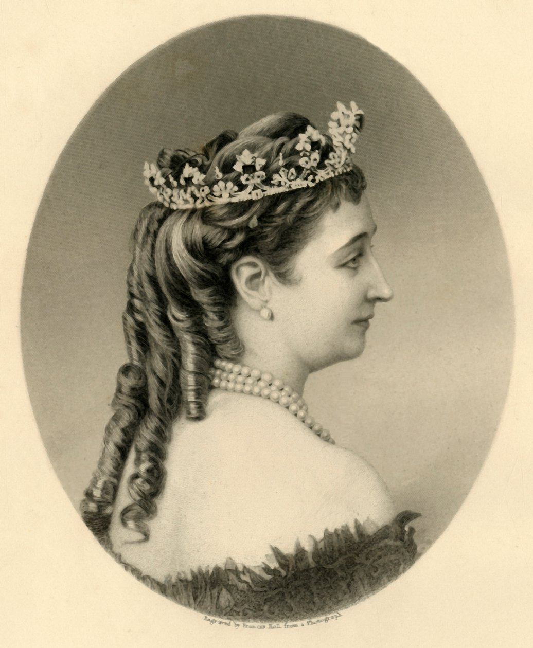 'Eugenie, keiserinne-regent av Frankrike', c1872. av Francis Holl