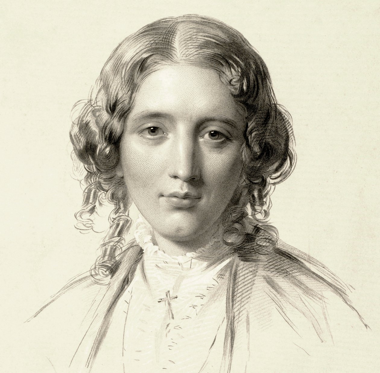 Portrett av Harriet Beecher Stowe av Francis Holl