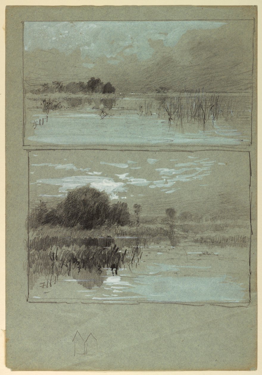 Studie av innsjø av Francis Hopkinson Smith