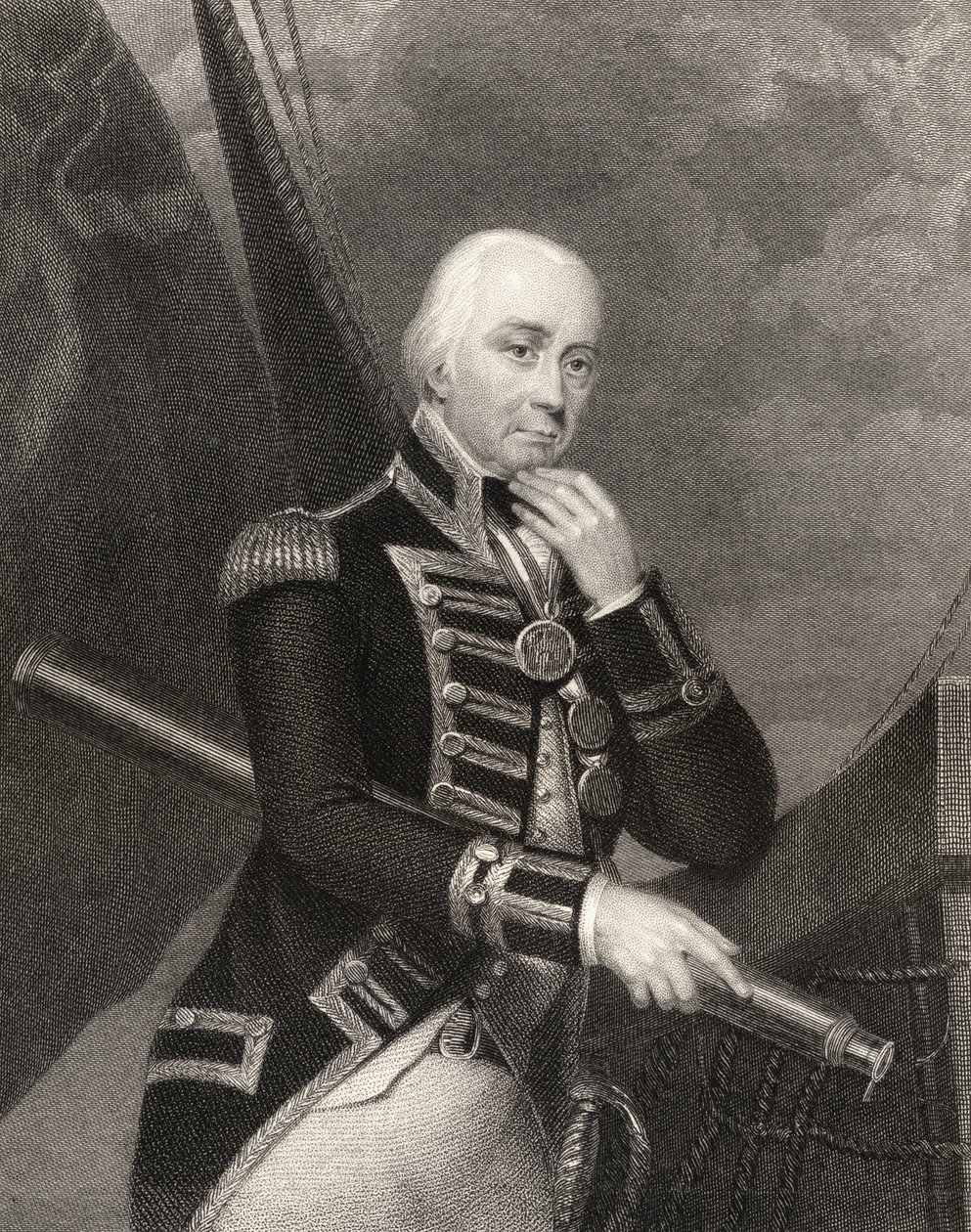 Admiral Lord Cuthbert Collingwood, gravert av W. Finden, fra 