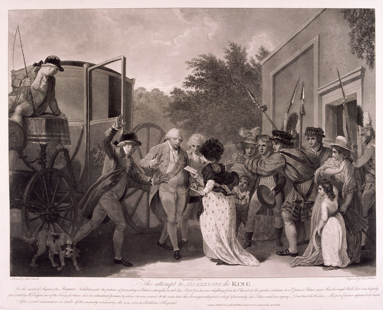 Attentatforsøk på kong George III, 1786 av Francis Jukes