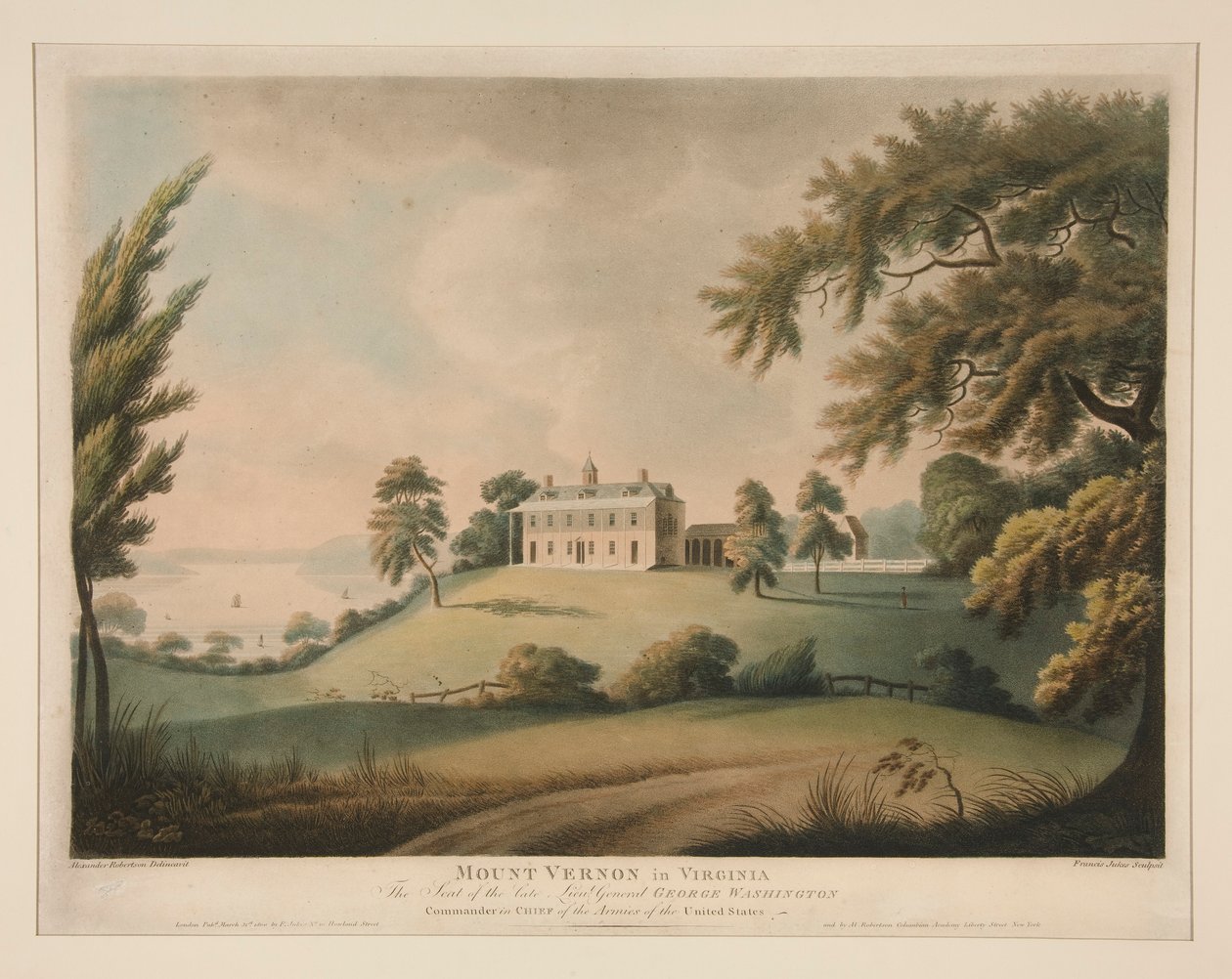 Mount Vernon i Virginia / Setet til avdøde generalløytnant George Washington av Francis Jukes