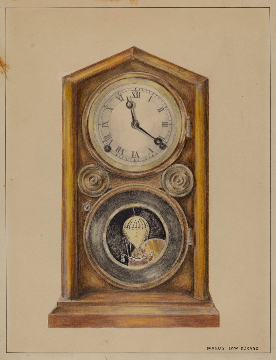 Mantel klokke av Francis Law Durand