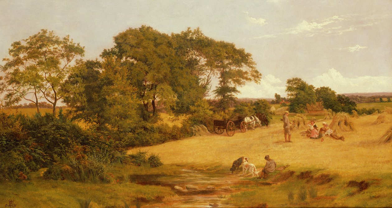 Kornåker i Essex, 1875 av Francis M. Trappes