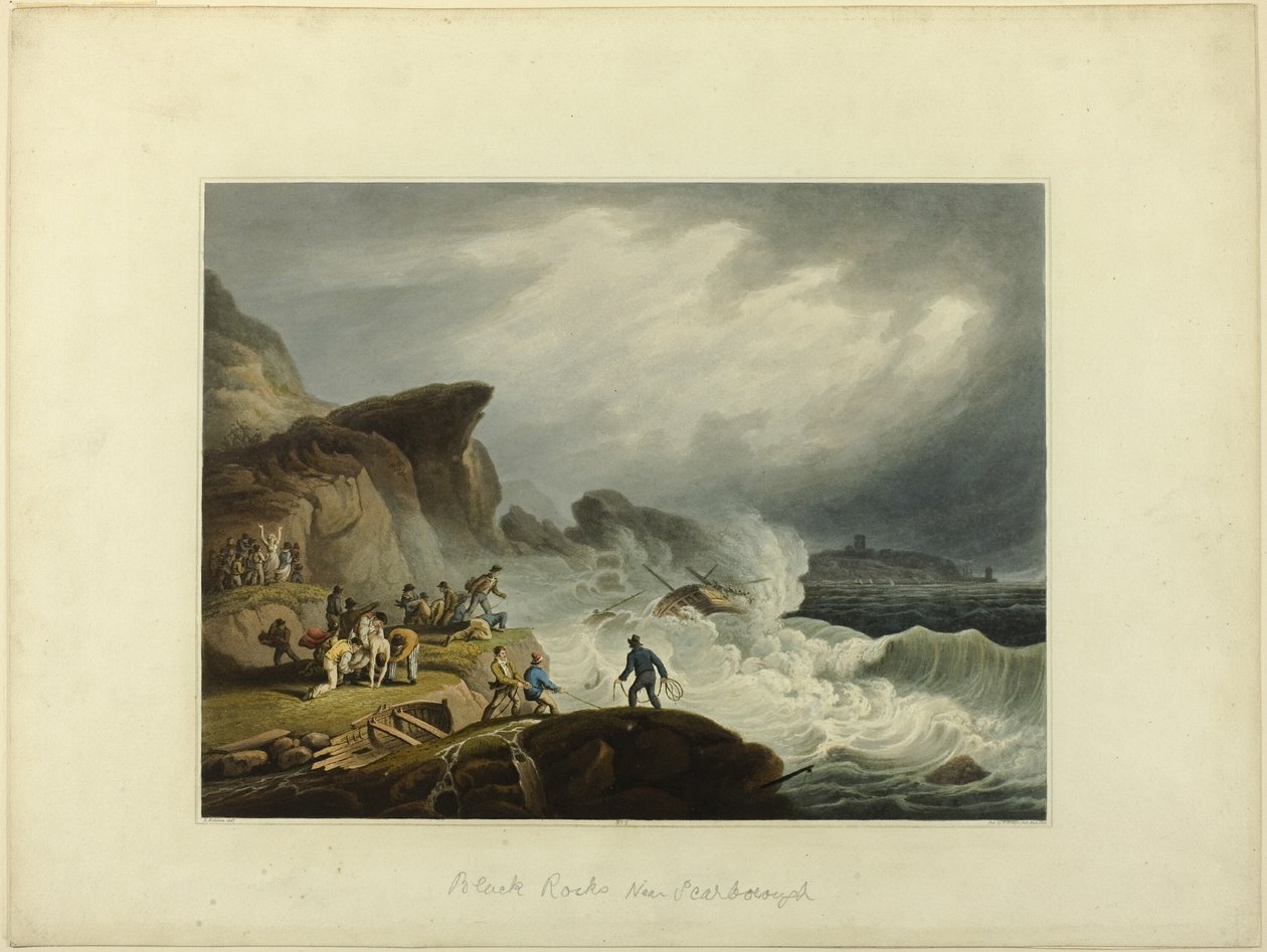 Black Rock nær Scarborough av Francis Nicholson