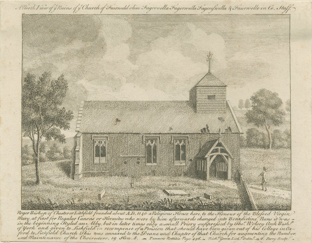 Farvel Church: etsning, nd [1740] (trykk) av Francis Perry