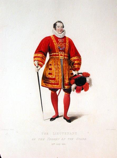 Løytnanten til Yeoman of the Guard av Francis Phillip (after) Stephanoff