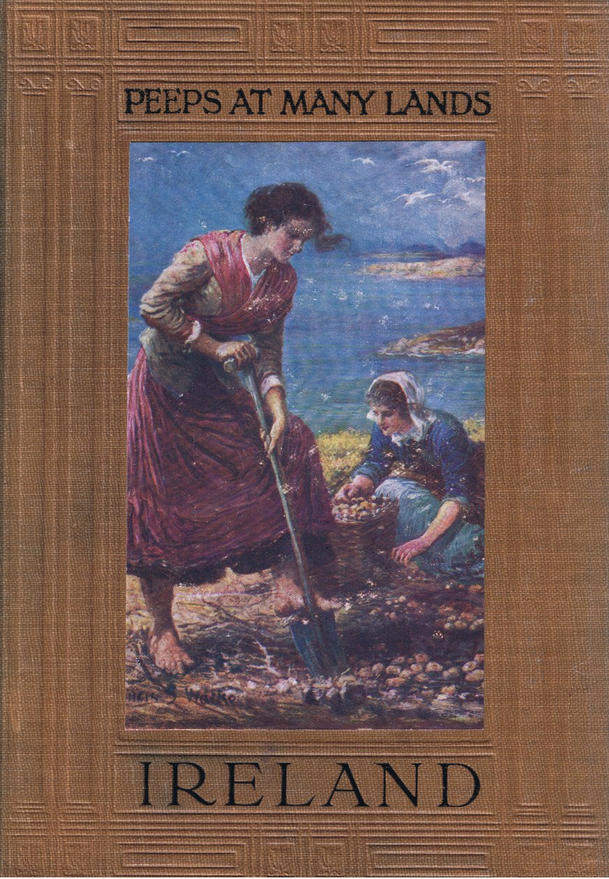 Forsidedesign: graving etter poteter, fra Peeps at Many Lands: Ireland utgitt av Adams & Charles av Francis S. Walker