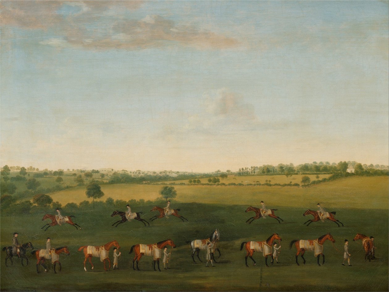 Sir Charles Warre Malets rekke racerhester på trening av Francis Sartorius