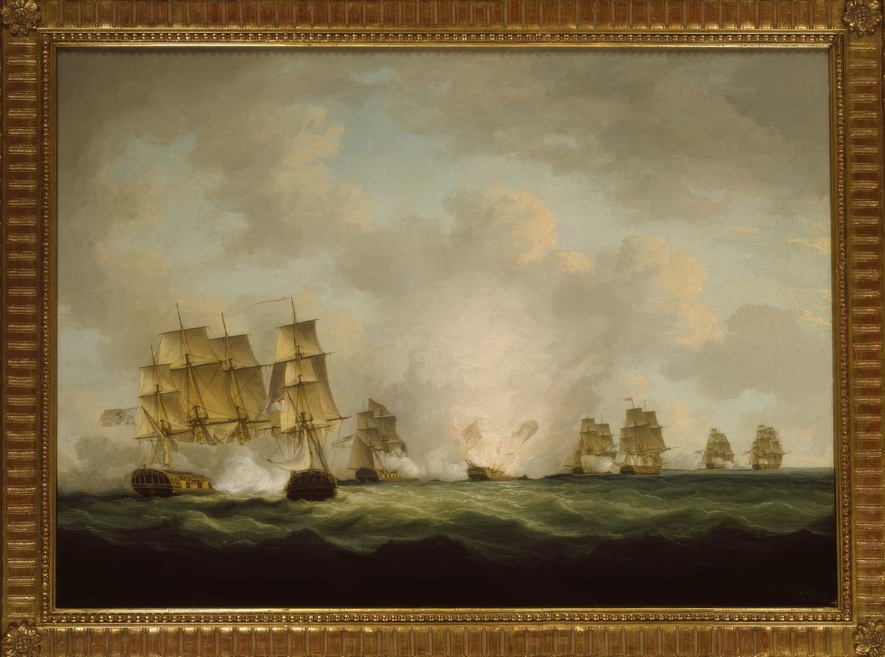 Fangsten av de spanske skatteskipene utenfor Cadiz av Francis Sartorius