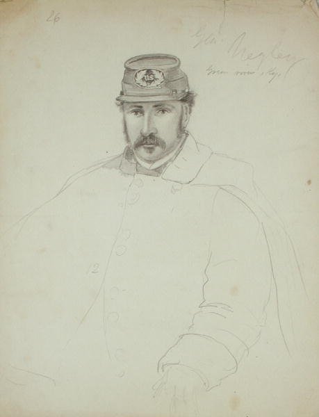 General Negley, Union Army, ca. 1860 (blyant på papir) av Francis Schell