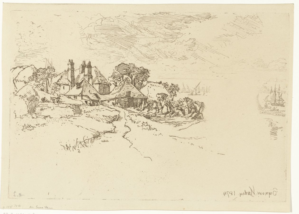 Gården i Essex En Essex Farm av Francis Seymour Haden (Sir) (signed by artist)