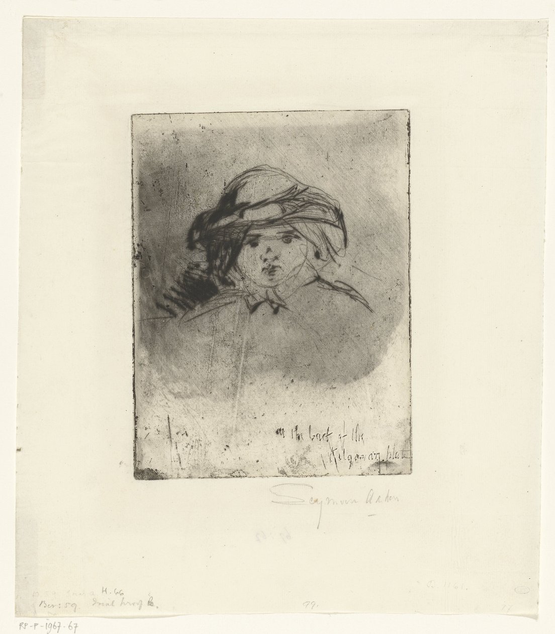 Hodet til en jente Et barnehode av Francis Seymour Haden (Sir)