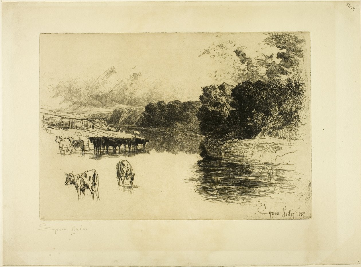 En Lancashire-elv av Francis Seymour Haden