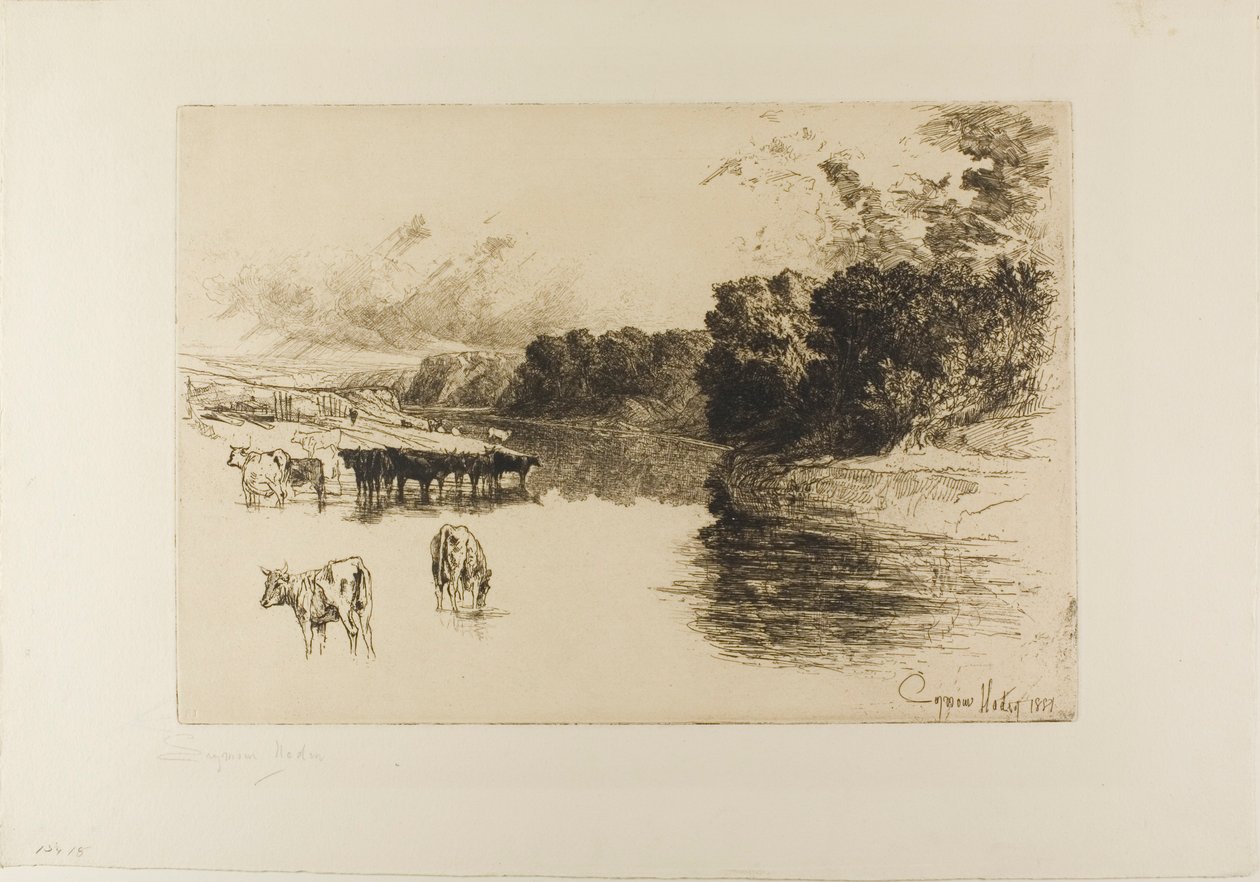 En Lancashire-elv av Francis Seymour Haden